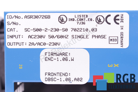 SC-500-2-230-S0 HARMONIC DRIVE AG BOÎTIER