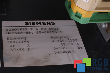 6SE4831 SIEMENS SIMOVERT
