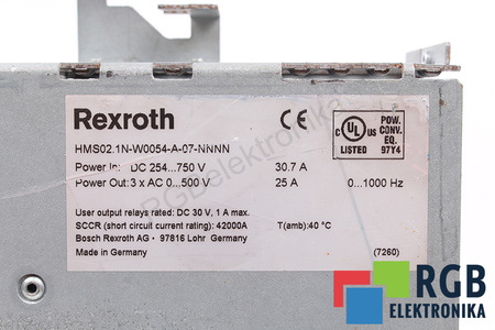 HMS02.1N-W0054-A-07-NNNN BOSCH REXROTH R911309079 SANS CAPOT