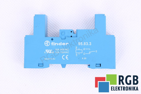 95.83.3 FINDER 8PIN 300VAC 10A SOCLE ENFICHABLE POUR RELAIS