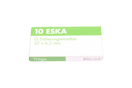 FUSIBLE TEMPORISÉ 632.316 ESKA ZGT-0.8A 250V, 0.8A, 6.3X32MM, 10PCS