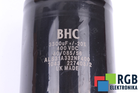 CONDENSATEUR ALS31A332NF400 BHC COMPONENTS LTD BHC 3300UF