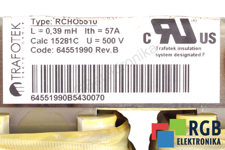 RCHO5510 TRAFOTEK 64551990 FILTRE D’INDUCTANCE