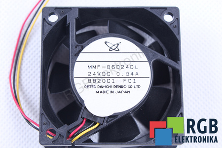 MMF-06D24DL-FC1 MELCO TECHNOREX 60X60X25MM, 24V, 0.04A VENTILATEUR