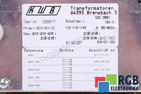 BV142/0257 KWB ALIMENTATION
