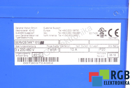 SERVOSTAR 610 KOLLMORGEN SEIDEL S61001
