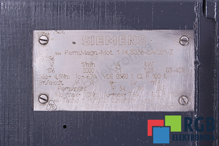 1HU3056-0AC01-Z Z:A31 SIEMENS DC SERVOMOTOR 1HU3
