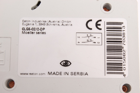 CLS6-C2/2-DP EATON 270381 DISJONCTEUR A MAXIMUM DE COURANT