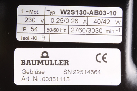 DSO71 BAUMÜLLER CAPOT DU VENTILATEUR