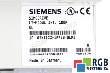 6SN1123-1AA00-0LA1 SIEMENS SIMODRIVE 611 VERSION A LT-MODUL INT.108A