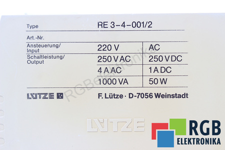 RE3-4-001/2 LUTZE VARIOCOMPACT RELAIS DE SÉCURITÉ