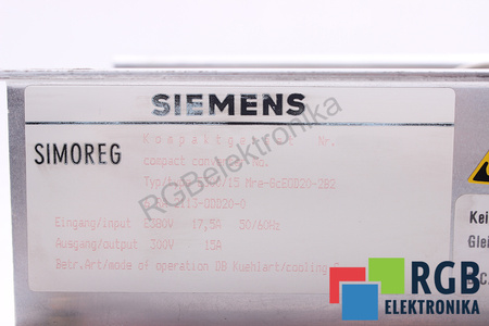 6RA2113-0DD20-0 SIEMENS E300/15 MRE-GCEOD20-2B2 SIMOREG K
