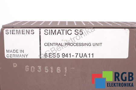6ES5941-7UA11 SIEMENS CPU 941 SIMATIC S5