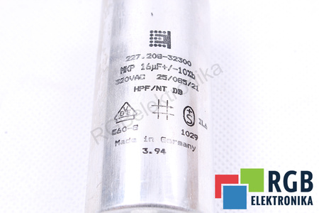 CONDENSATEUR 227.208-32300 ELECTRONICON 16UF, 320VAC