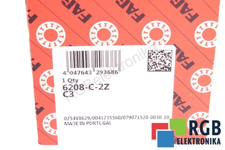 6208-C-2Z-C3 FAG 40X80X18 ROULEMENT