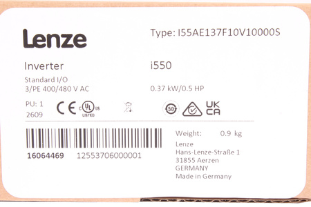 I55AE137F10V10000S LENZE 16064469 I550-C0.37/400-3