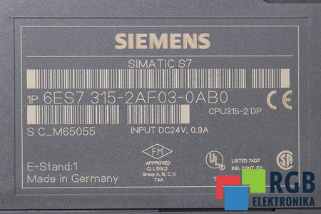 6ES7315-2AF03-0AB0 SIEMENS CPU 315-2 SIMATIC S7-300