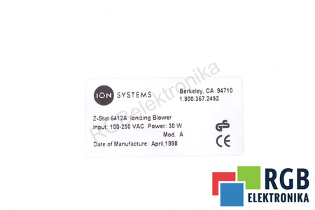 Z-STAT ION SYSTEMS 6412A 250V, 0.03KW VENTILATEUR
