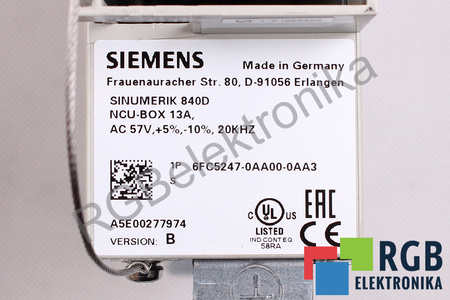6FC5247-0AA00-0AA3 SIEMENS VERSION B SINUMERIK 840D/840DE