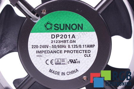 DP201A2123HBT.GN SUNON 120X120X38MM, 230V VENTILATEUR