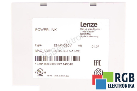 E84AYCECV LENZE MODULE DE COMMUNICATION PROFINET POUR VARIATEURS LENZE 8400
