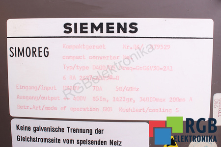 6RA2627-6DV30-0 SIEMENS SIMOREG