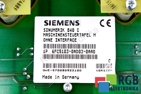 6FC5103-0AD03-0AA0 SIEMENS SINUMERIK 840C/840CE VERSION C CLAVIER