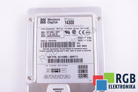 AC14300-00RT WESTERN DIGITAL CAVIAR 14300 69000803 3.5" 4.3GB IDE