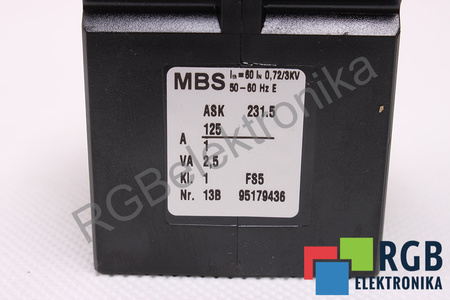 ASK231.5 MBS 125A 1A 2.5VA TRANSFORMATEUR DE COURANT