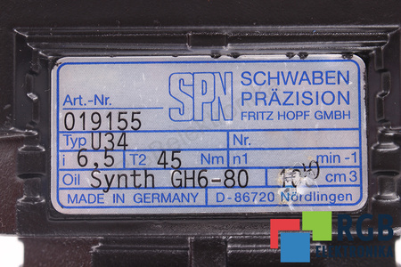 U34 SPN ART.NR. 01955 I=6.5 RÉDUCTEUR