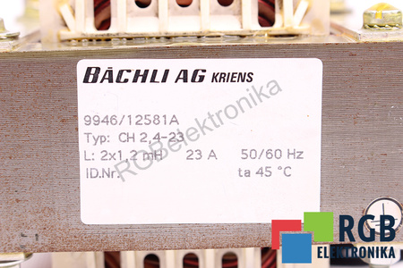 CH2.4-23 BACHLI ID.NR. 418952 FILTRE D’INDUCTANCE