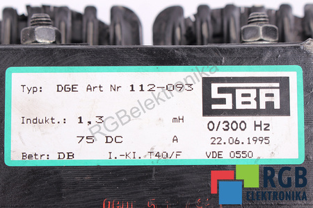 DGE ART. NR. 112-093 SBA FILTRE D’INDUCTANCE