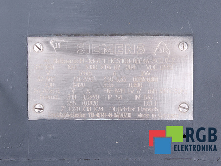 1HC5100-0EE46-3GU7-Z Z:G20 K18 K24 SIEMENS DC MOTOR 1HC5