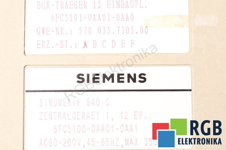 6FC5101-0AA01-0AA0 SIEMENS SINUMERIK 840C/840CE