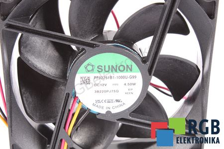PF92251B1-1000U-G99 SUNON 92X92X25MM, 12V VENTILATEUR