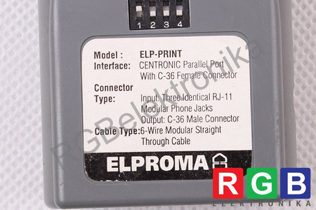 ELP-PRINT ELPROMA CENTRONIC PARALLEL PORT WITH C-36 FEMALE CONNECTOR ELP NET