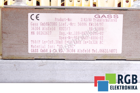 2142/80 GASS FILTRE D’INDUCTANCE