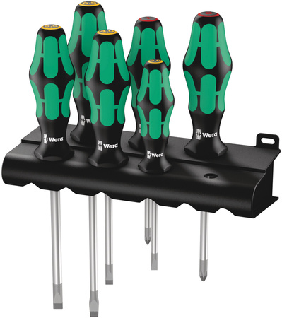 RACK JEU DE TOURNEVIS KRAFTFORM PLUS LASERTIP + RACK, 6 PIECES 05105650001 WERA 334/6