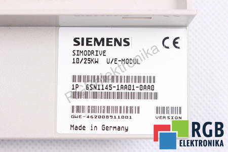 6SN1145-1AA01-0AA0 SIEMENS PLAQUE ARRIERE