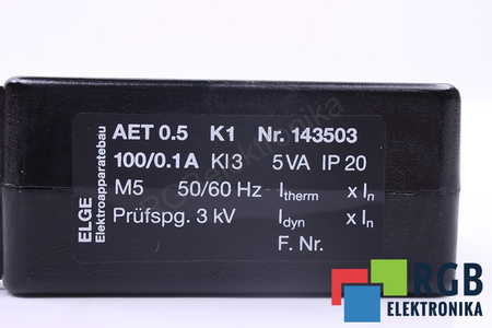 AET0.5 EL.GE. MILANO K1 NR.143503 100/0.1A