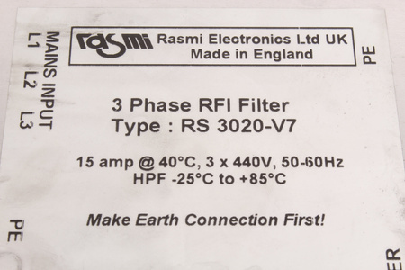 RS3020-V7 RASMI ELECTRONICS RFI FILTER