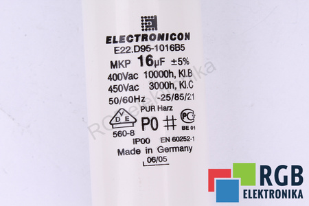 CONDENSATEUR E22.D95-1016B5 ELECTRONICON 16UF
