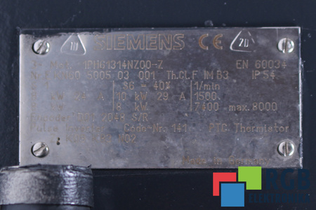 1PH61314NZ00-Z Z:K09 K83 N02 SIEMENS AC MAIN SPINDLE MOTOR 1PH6