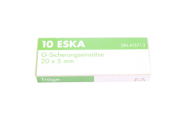 FUSIBLE CYLINDRIQUE TEMPORISÉ EN VERRE 522.026 ESKA ZKT-8A/250 250V, 8A, 5X20MM, 10PCS