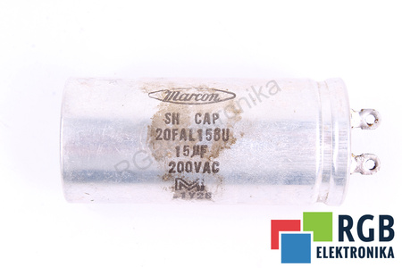 CONDENSATEUR 20FAL156U MARCON 15UF, 200VAC