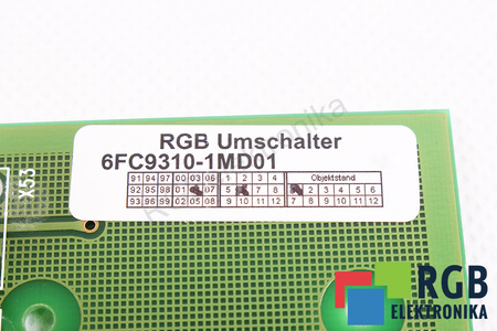 6FC9310-1MD01 SIEMENS SINUMERIK D0-L1349-1A10 RGB UMSCHALTER