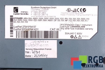 POWER MODULE 50A EUROTHERM 4PH-50A/600V