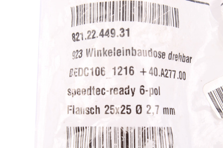 PRISE BEDC106NN000001216000 INTERCONTEC 821.22.449.31 6PIN 25X25 2.7MM