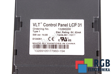 132B0200 DANFOSS VLT CONTROL PANEL LCP31 PANNEAU DE CONTRÔLE ET DE COMMANDE
