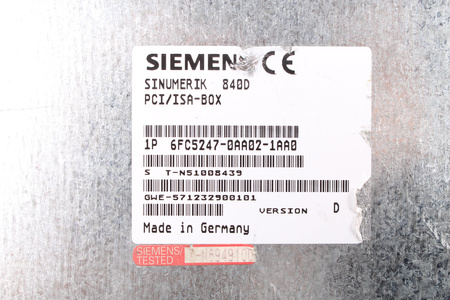 6FC5247-0AA02-1AA0 SIEMENS SINUMERIK FM NC/810D/810DE/840D/840DE RACK